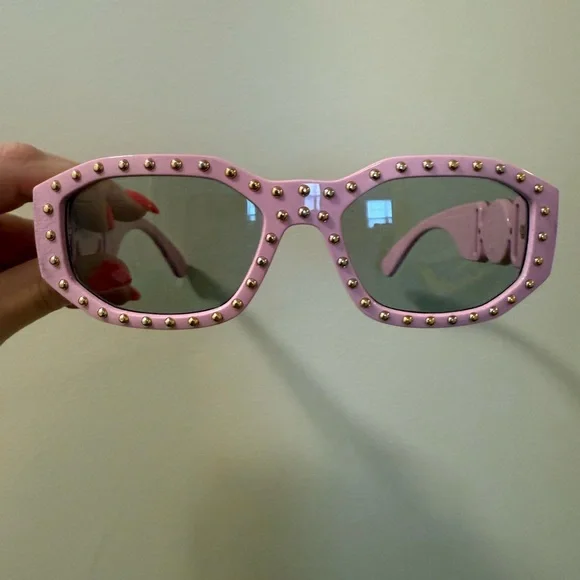 *Rare* Pink Versace Sunglasses - Brand New! Amazon.com: Versace VE 4425U 544087 Pink Nylon Irregular  main image 4